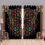 paisley butterfly blooming floral blackout curtain butterfly lovers blackout window curtains 100 polyester 417 1079 0