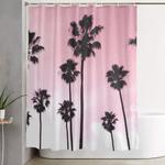 palms sunset shower curtain 0