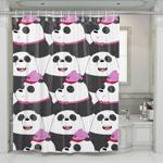panda bear of we bare bears shower curtains 0