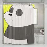 panda with cute expression shower curtains 0