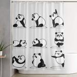 panda yoga shower curtain 0