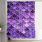 pantone ultra violet glitter ombre mermaid scales pattern shower curtain 0