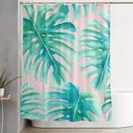 paradise palms blush shower curtain 0