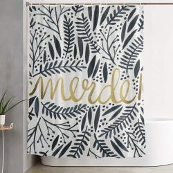 Pardon My French Black And Gold Shower Curtain Set For Bathroom Decor Best Gift For Friends