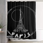paris city in a glass ball home decor art prints shower curtain 0
