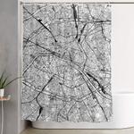 paris white map shower curtain 0