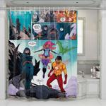part of comic teen titans shower curtains 0
