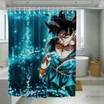particle son goku dragon ball shower curtains 0