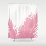 pastel tropical fringe shower curtain 0