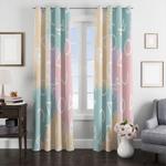 pastel yellow aesthetic theme window curtain 0