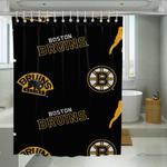 pattern boston bruins hockey shower curtains 0