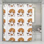 pattern dog shower curtains 0