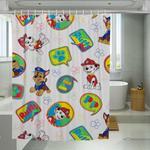 pattern marshall and chase paw patrol shower curtains 0