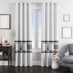 pattern white edmonton oilers window curtain 0