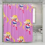 peaces sailor moon anime for girl shower curtains 0
