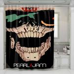 pearl jam skull logo shower curtains 0