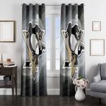 penguins logo nhl window curtain 0