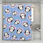 penguins lovely pretty shower curtains 0