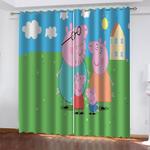 peppa pig curtains blackout window treatments drapes for room decoration 0