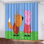 peppa pig freddie fox curtains pattern blackout window drapes 0