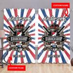 personalized barber shop window curtains barbershop hair stylist gift blackout window curtains 100 polyester 417 1079 0