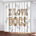 pet dogs curtains blackout window treatments drapes for room decoration 0