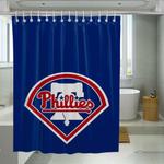 phillies logo baseball mlb shower curtains 0