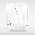 picasso nude line art shower curtain 0