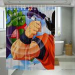 piccolo vs goku shower curtains 0