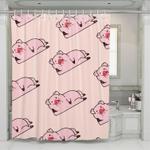 pig pets from gravity falls waddles shower curtains 0