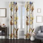 pikachu and eevee pokemon window curtain 0