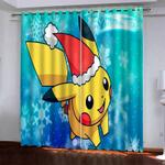 pikachu curtains pattern blackout window drapes 0