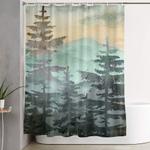 pine trees shower curtain 0