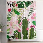 pink desert flowers shower curtain 0