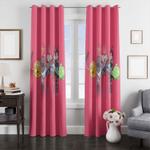 pink final space solid window curtain 0