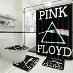 pink floyd music bathroom sets shower curtain sets gift idea for fans 0