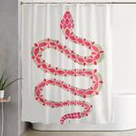 pink gold serpent shower curtain 0