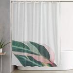 pink leaves ii shower curtain 0