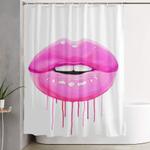 pink lips shower curtain 0