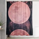 pink moon phases shower curtain 0