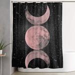 pink moon symbol shower curtain 0