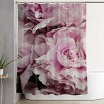pink peony shower curtain 0