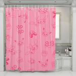 pink pikachu emoticons shower curtains 0