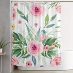 pink roses shower curtain 0
