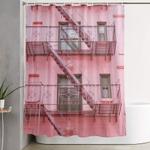 pink soho nyc shower curtain 0