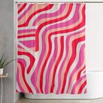 pink zebra stripes shower curtain 0