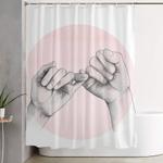 pinky swear hand study shower curtain 0