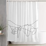 pinky swear shower curtain 0