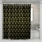 pirates skull gold icon shower curtains 0