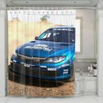 pirelli subaru rally world team shower curtains 0